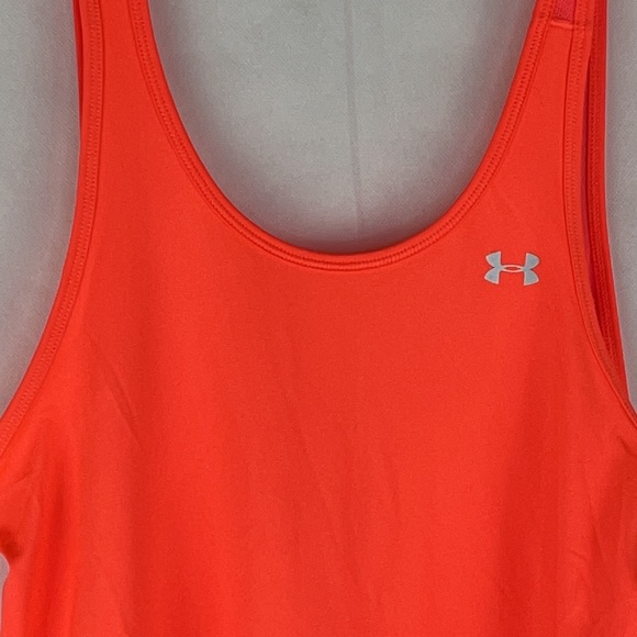 Under Armour Heat Gear Orange Mesh Back Tank NWT - Picture 1 of 4